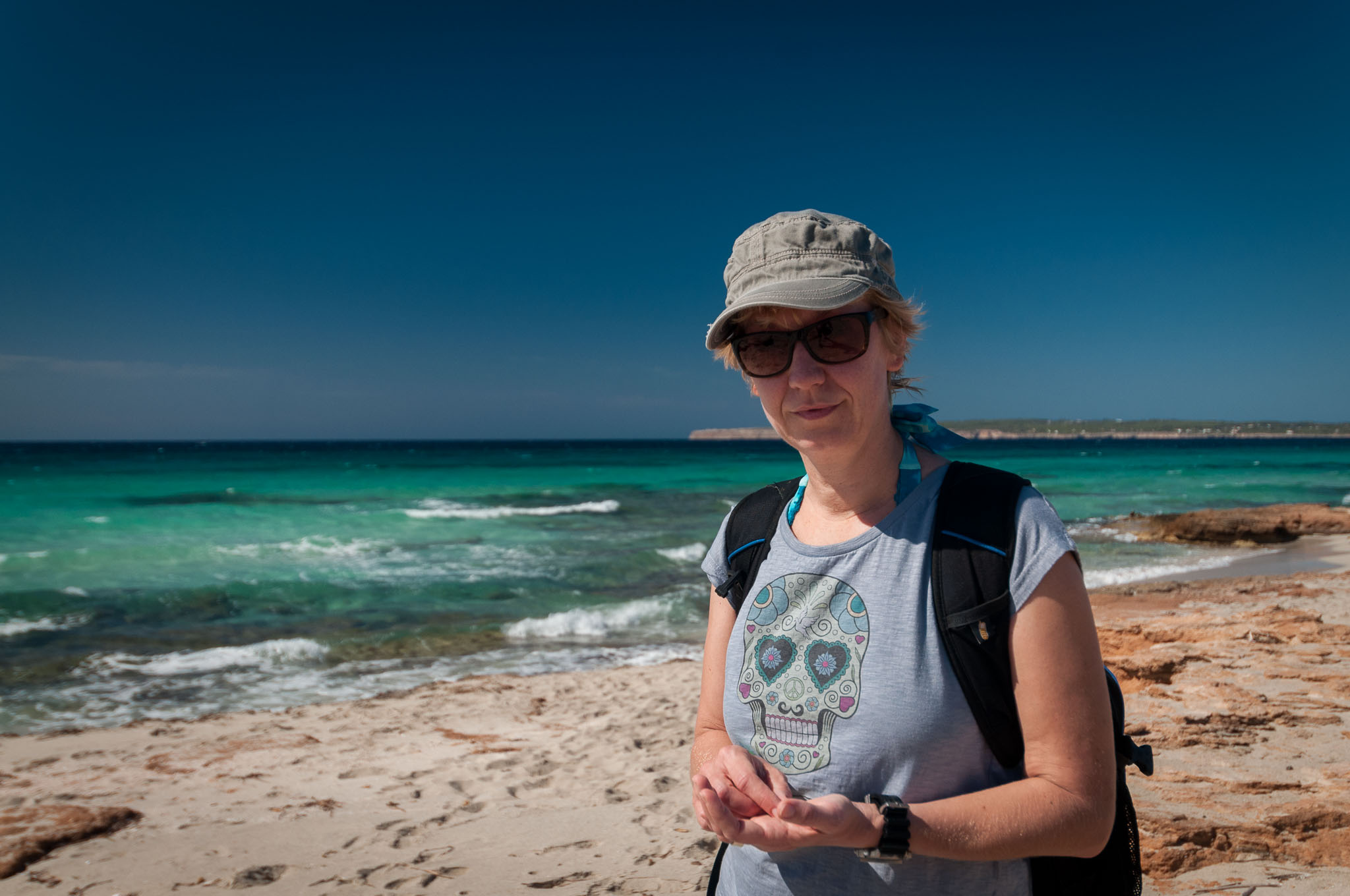 Nicole an der Playa Migjorn