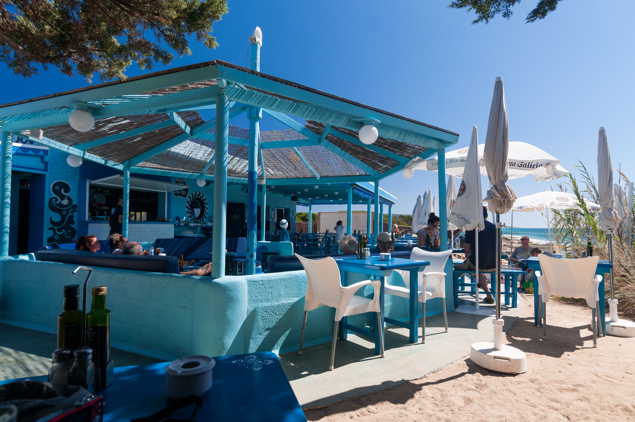 "Blue Bar" an der Playa Migjorn